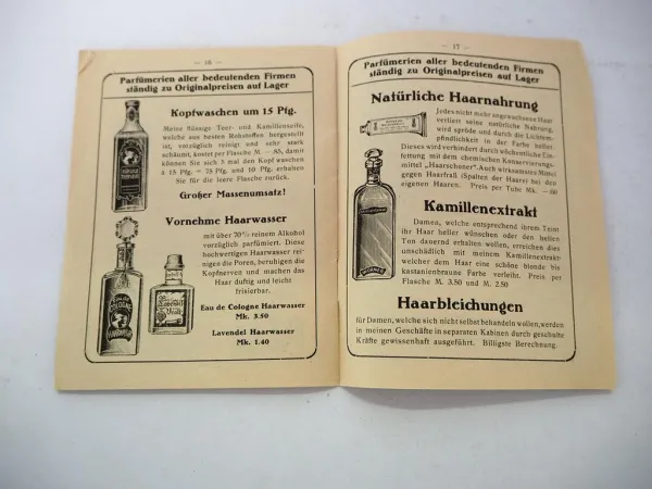 Prospekt Haar Spezialhaus Wörner Perücken 1927 Bleibt der Bubikopf modern?