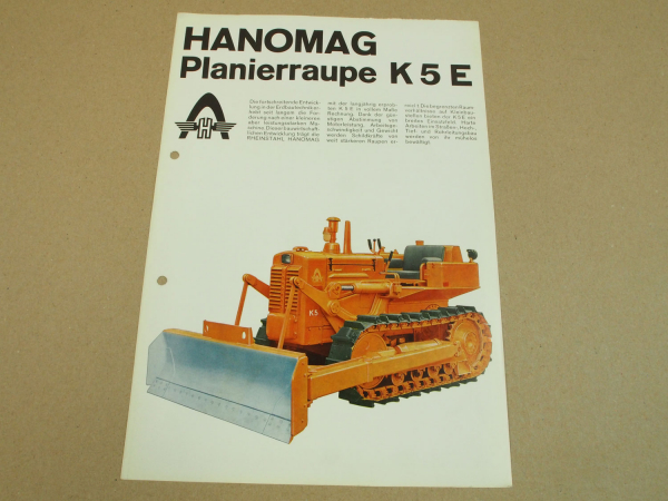 Prospekt Hanomag K5E F Planierraupe 5/1962