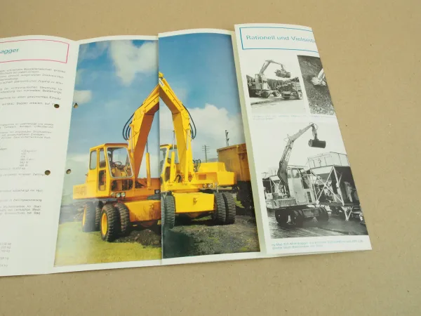 Prospekt Hy-Mac 610 Vollhydraulik MobilBagger mit Allrad von 1969