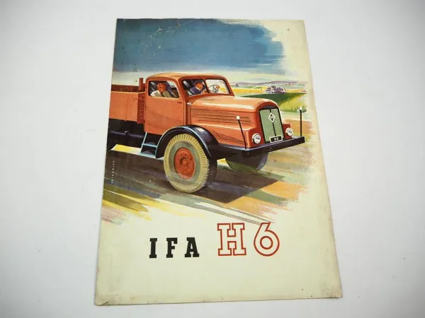 Prospekt IFA Horch H6 LKW mit 120 PS 6-Zylinder Dieselmotor 1950er Jahre DDR