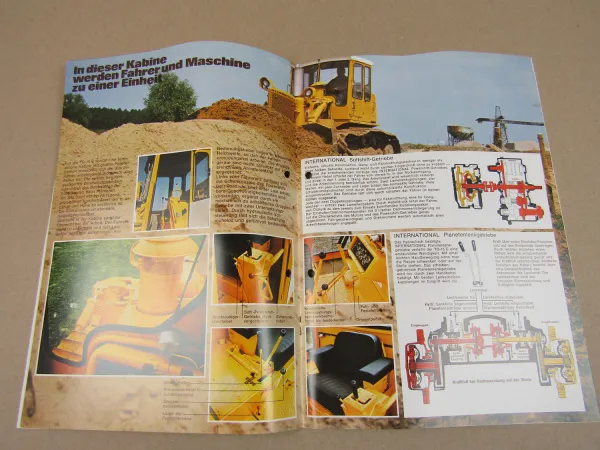 Prospekt IHC International Harvester TD-15C Planierraupe um 1979