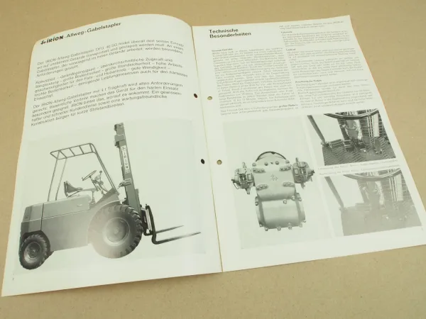 Prospekt Irion Allweg Gabelstapler DFG40SG Diesel 7/1975