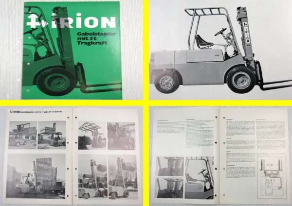 Prospekt Irion DFG50 Se Gabelstapler mit 5t Tragkraft Ausgabe 12/1976