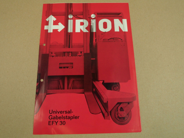 Prospekt Irion EFY30 Universal Gabelstapler 9/1970