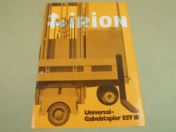 Prospekt Irion ESY18 Universal Gabelstapler 10/1970