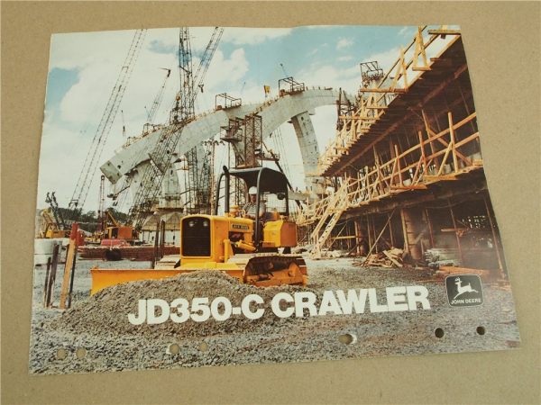 Prospekt John Deere JD350-C Crawler in englisch 1976
