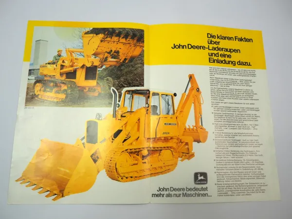 Prospekt John Deere JD 450 A Laderaupe ca. 1973