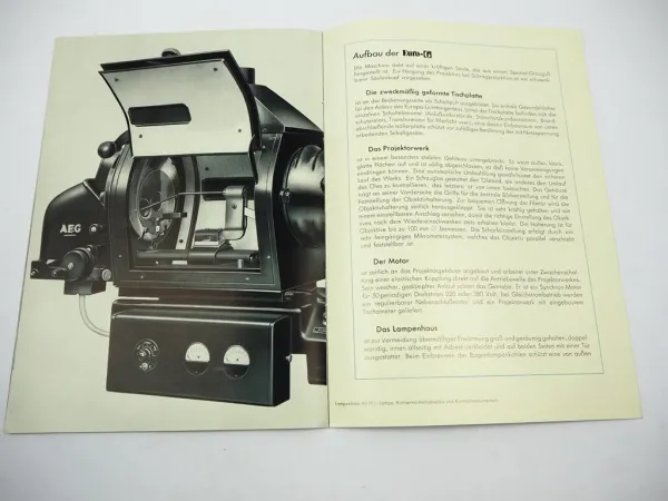 Prospekt Klangfilm Euro-G AEG Kinomaschine Film Theater Apparat 1930er Jahre