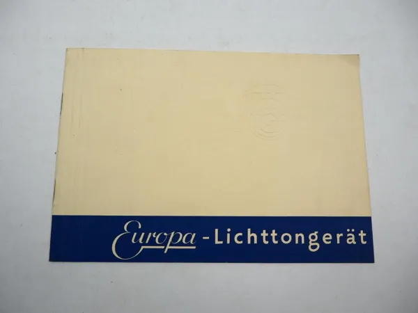 Prospekt Klangfilm Europa Lichttongerät Film Kino Theater Apparat 1930er Jahre