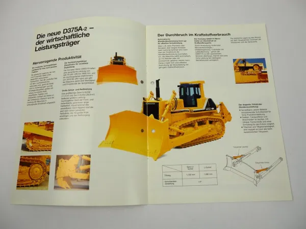 Prospekt Komatsu D375A-2 Planierraupe 1991