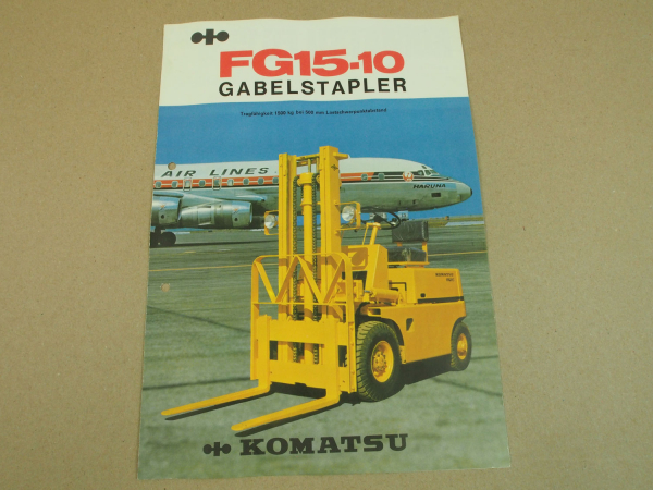 Prospekt Komatsu FG15-10 Gabelstapler mit technischen Daten