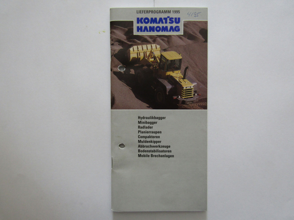 Prospekt Komatsu Hanomag Lieferprogramm 1995 Bagger Radlader Raupen Compaktoren
