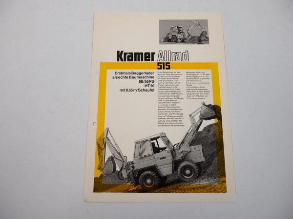 Prospekt Kramer Allrad 515 Baggerlader 1969