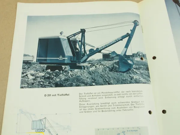 Prospekt Krupp Dolberg D201 Universal Raupenbagger um 1965
