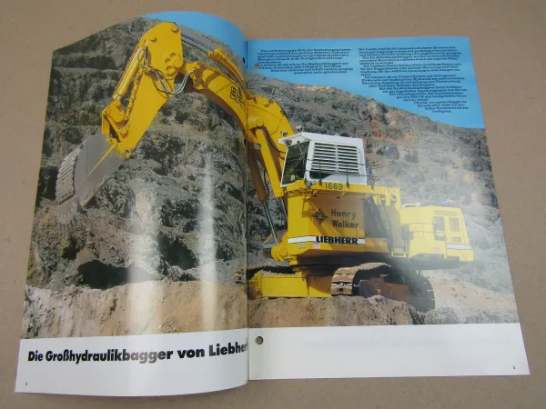 Prospekt Liebherr 964 974 984 994 996 Litronic Großhydraulikbagger 1996