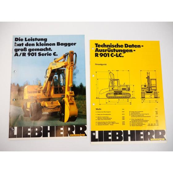 Prospekt Liebherr A R 901 Serie C Hydraulikbagger + Technische Daten 1978/79