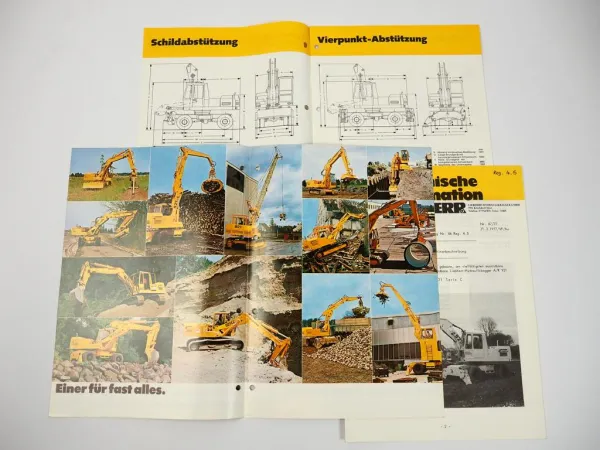 Prospekt Liebherr A R 921 Serie C Hydraulikbagger + Technische Daten 1977/78