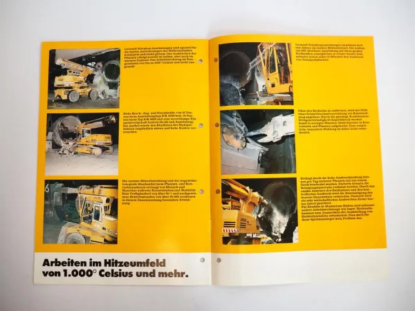 Prospekt Liebherr A R 922 932 942 Teleskop-Ausrüstung Produkt-Information 1987