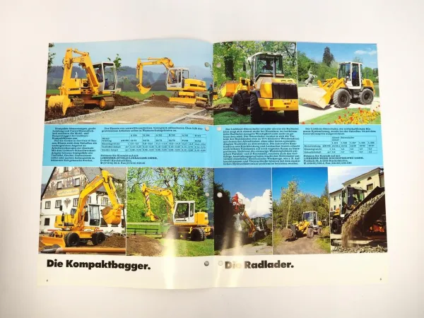 Prospekt Liebherr Erdbewegungsmaschinen Gartenbau Programm 1998