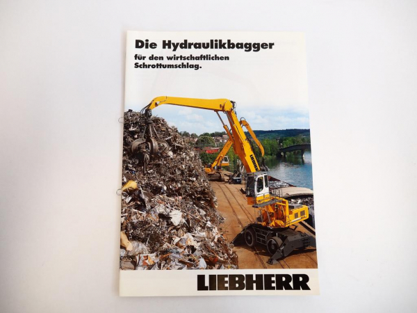 Prospekt Liebherr Hydraulikbagger Schrottumschlag 2008 Label