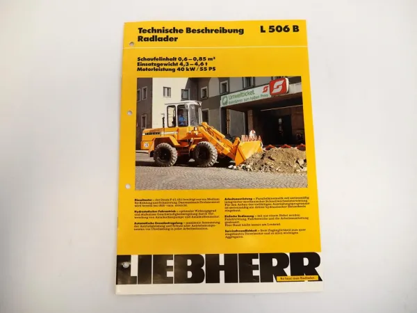 Prospekt Liebherr L506B Radlader Technische Beschreibung 1994