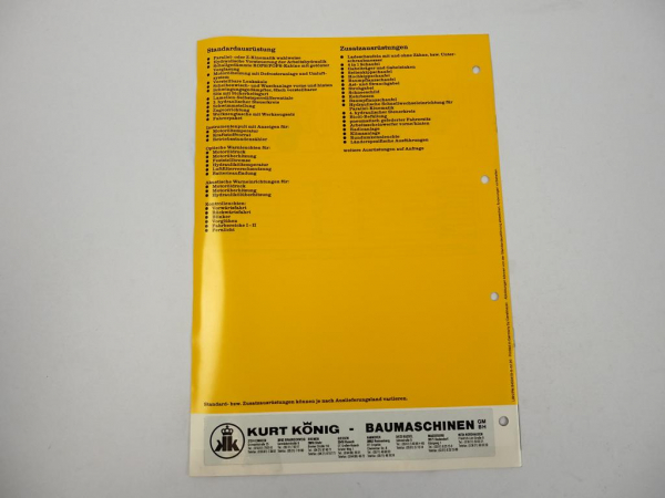 Prospekt Liebherr L508 Stereolader Technische Beschreibung 1995 Label