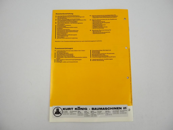 Prospekt Liebherr L531B Radlader Technische Beschreibung 1995 Label
