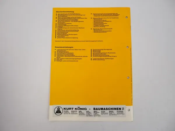 Prospekt Liebherr L541B Radlader Technische Beschreibung 1995 Label