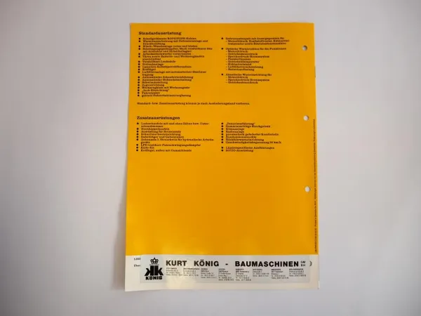 Prospekt Liebherr L551B Radlader Technische Beschreibung 1995 Label