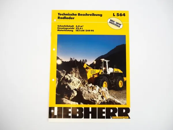 Prospekt Liebherr L564 Radlader Technische Beschreibung 1997