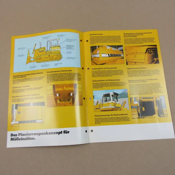 Prospekt Liebherr PR 712 722 732 742 Litronic Planierraupen für Mülldeponie 1992