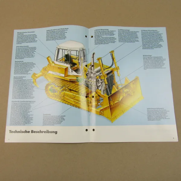 Prospekt Liebherr PR 742 Litronic Planierraupe Technische Beschreibung 1992