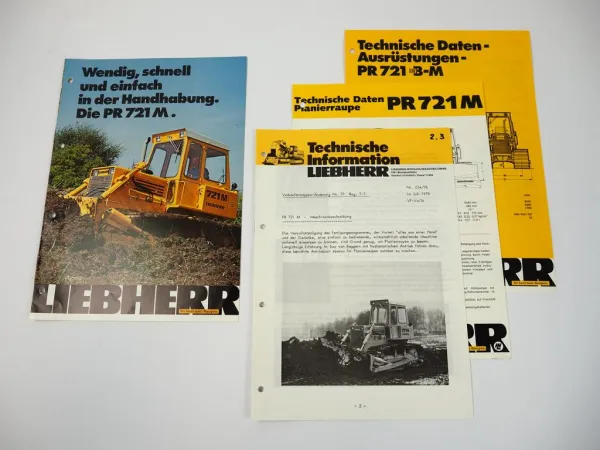 Prospekt Liebherr PR721M Planierraupe + Technische Daten 1978/79