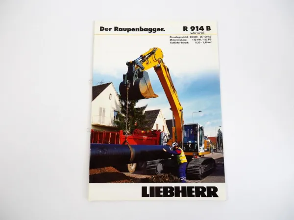 Prospekt Liebherr R 914B Litronic Raupenbagger Technische Beschreibung 2005