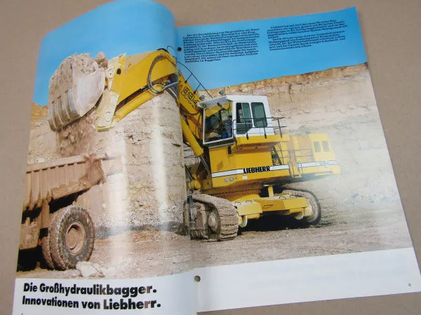 Prospekt Liebherr R 992 994 Litronic Großhydraulikbagger 2/1992