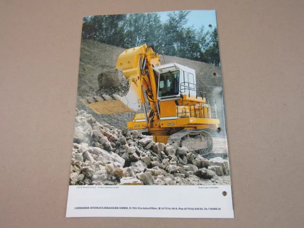 Prospekt Liebherr R 992 994 Litronic Großhydraulikbagger 2/1992