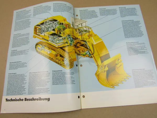 Prospekt Liebherr R 994 Litronic Hydraulik-Bagger 1992 Technische Beschreibung