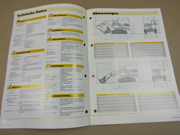 Prospekt Liebherr R 994 Litronic Hydraulik-Bagger 2005 Technische Beschreibung