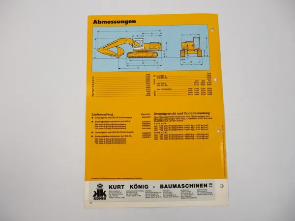 Prospekt Liebherr R932 Hydraulikbagger Technische Beschreibung 4/1990 Label