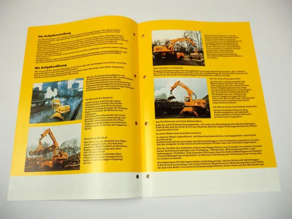 Prospekt Liebherr R941B Hydraulikbagger Einsatzbericht Hüttenwerk 1979