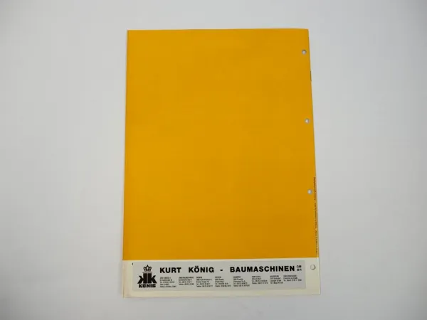 Prospekt Liebherr R942V Litronic Hydraulikbagger Techn. Beschreibung 1992 Label