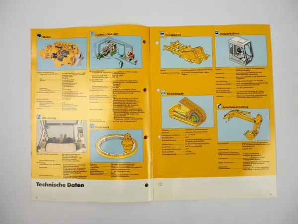 Prospekt Liebherr R954 Litronic Hydraulikbagger Techn. Beschreibung 1992 Label