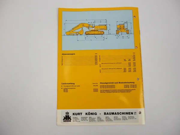 Prospekt Liebherr R954 Litronic Hydraulikbagger Techn. Beschreibung 1992 Label