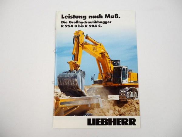 Prospekt Liebherr R954B bis R984C Litronic Großhydraulikbagger 2004