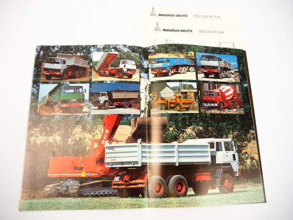 Prospekt Magirus Deutz Lastkraftwagen Baufahrzeuge Kipper 1979