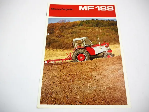 Prospekt Massey Ferguson MF 188 neue Dimensionen in der Traktortechnik 1975