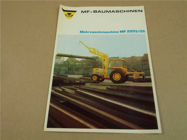 Prospekt Massey Ferguson MF 2203 2205 Mehrzweckmaschine 42 PS von 1968 ...
