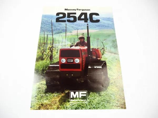 Prospekt Massey Ferguson MF 254C Schlepper Raupenschlepper 1983