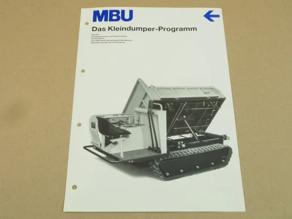 Prospekt MBU Das Kleindumper Programm D400 D750 D850/3 D850/3D 1991