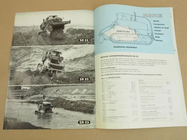 Prospekt Menck Bauprogramm M60 - M260 C251 D360 SR53 MRB MVB von 1966